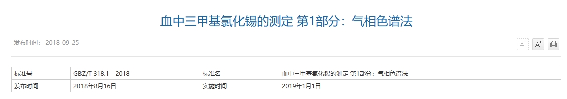 血中三甲基氯化锡的测定 第1部分：气相色谱法